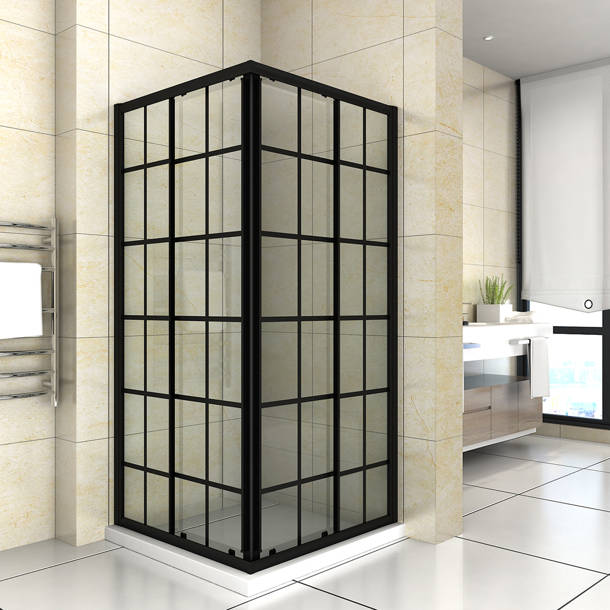 DreamLine French Corner 34.5" W x 34.5" D x 72'' H Framed Square Shower